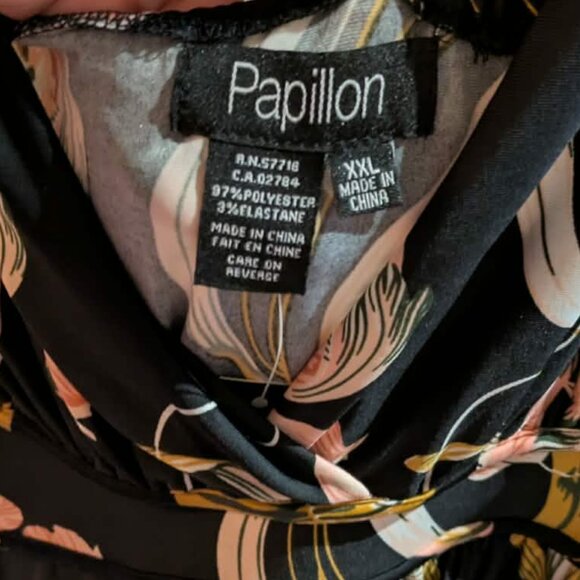 PAPILLON Floral Stretchy Grecian Maxi Dress - Size XXL NWT - Picture 2 of 5